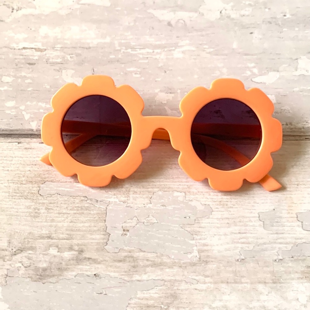 GapKids Flower Sunglasses Neon Orange Gap Brand Kids Toddler Glasses NEW
